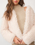 Alana sherpa fluffy jacket (cream)