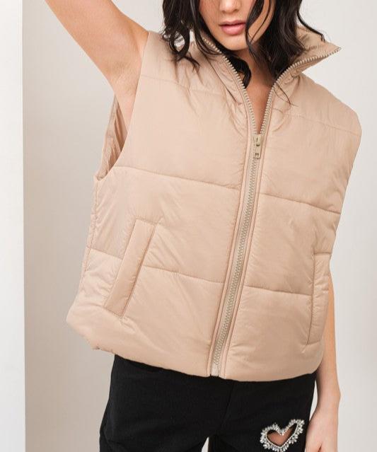 Ava Two Tone Puffer Vest