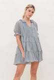 Meadow chiffon dress (blue mint)