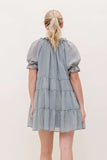 Meadow chiffon dress (blue mint)