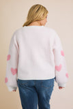 Lexie Heart Sweater (ivory/pink)