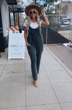 Josie Relaxed waffle weave jumpsuit (charcoal)