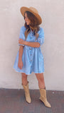 Rylie denim babydoll dress (medium wash)