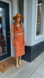 Dallas waffle weave tank dress (salmon)