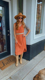 Dallas waffle weave tank dress (salmon)